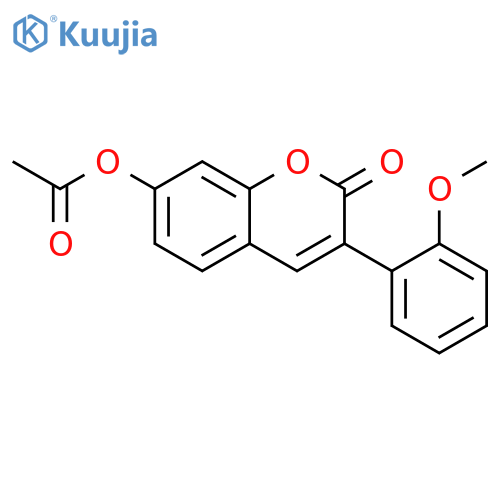 3-(2-methoxyphenyl)-2-oxo-2H-chromen-7-yl acetate structure