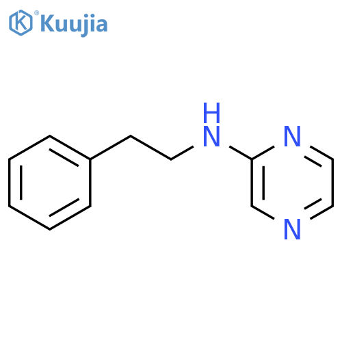 PYRAZINAMINE, N-(2-PHENYLETHYL)- structure