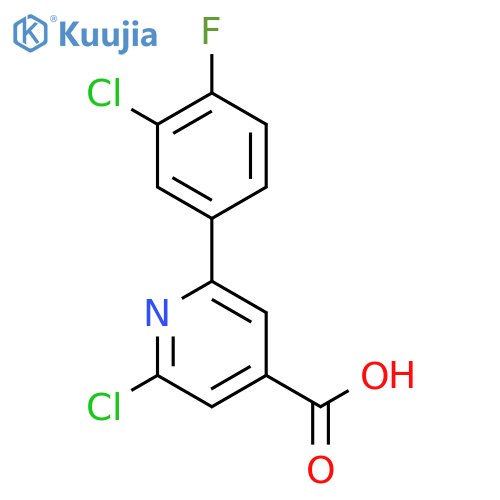 4-PYRIDINECARBOXYLIC ACID, 2-CHLORO-6-(3-CHLORO-4-FLUOROPHENYL)- structure