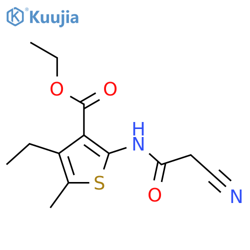 Ethyl 2-(Cyanoacetyl)amino-4-ethyl-5-methylthiophene-3-carboxylate structure