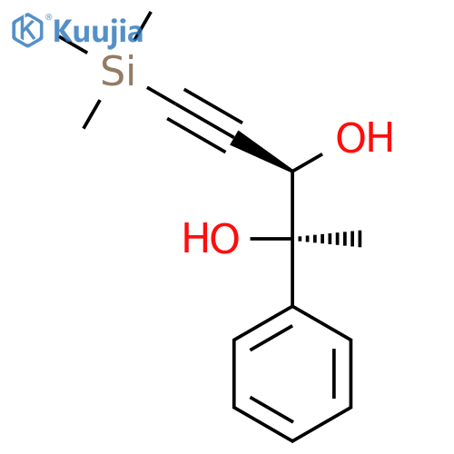 4-Pentyne-2,3-diol, 2-phenyl-5-(trimethylsilyl)-, (R*,R*)- structure