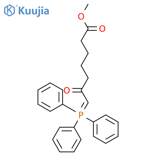 HEPTANOIC ACID, 6-OXO-7-(TRIPHENYLPHOSPHORANYLIDENE)-, METHYL ESTER structure