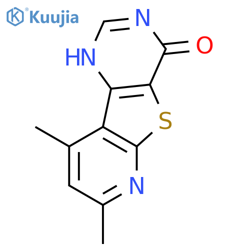 11,13-dimethyl-8-thia-3,5,10-triazatricyclo7.4.0.0,2,7trideca-1(13),2(7),3,9,11-pentaen-6-one structure