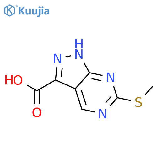 6-(Methylthio)-1H-pyrazolo[3,4-d]pyrimidine-3-carboxylic acid structure