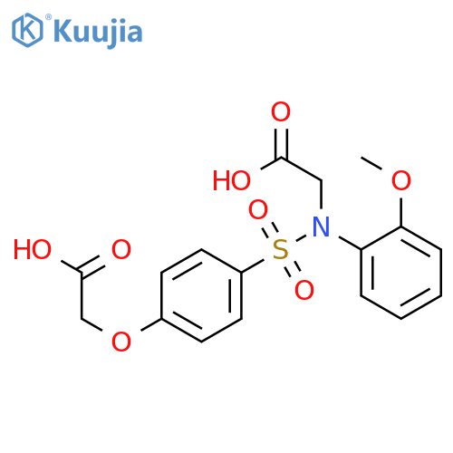 [(4-Carboxymethoxy-benzenesulfonyl)-(2-methoxy-phenyl)-amino]-acetic acid structure