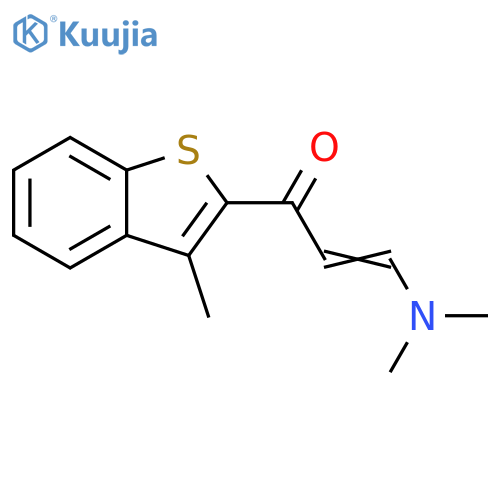 (2E)-3-(dimethylamino)-1-(3-methyl-1-benzothiophen-2-yl)prop-2-en-1-one structure