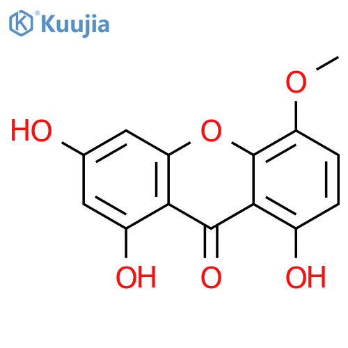 1,3,8-trihydroxy-5-methoxy-9H-xanthen-9-one structure