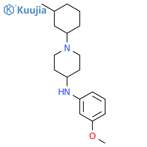 N-(3-methoxyphenyl)-1-(3-methylcyclohexyl)piperidin-4-amine structure
