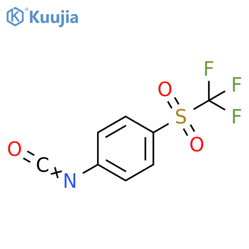 1-isocyanato-4-trifluoromethanesulfonylbenzene structure