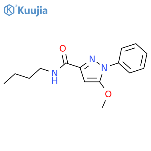 1H-Pyrazole-3-carboxamide, N-butyl-5-methoxy-1-phenyl- structure