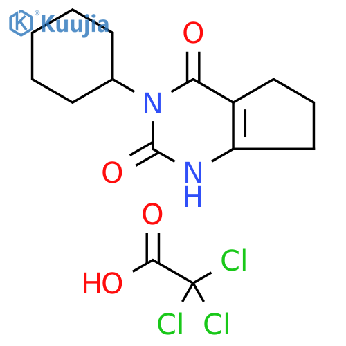 Acetic acid, trichloro-, mixt. with 3-cyclohexyl-6,7-dihydro-1H-cyclopentapyrimidine-2,4(3H,5H)-dione (9CI) structure