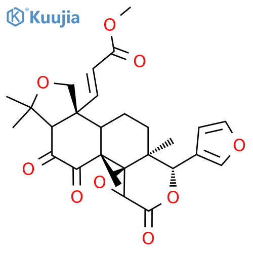 3-[(3α,4aR)-1α-(Furan-3-yl)tetradecahydro-3,5,6-trioxo-4bβ,7,7,11aα-tetramethylfuro[3',4':5,6]naphth[2,1-c]oxireno[d]pyran-9aα-yl]propenoic acid methyl ester structure
