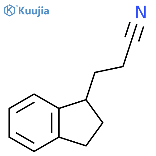 3-(2,3-dihydro-1H-inden-1-yl)propanenitrile structure