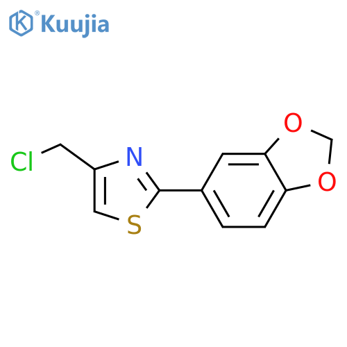 2-(2H-1,3-Benzodioxol-5-yl)-4-(chloromethyl)-1,3-thiazole structure