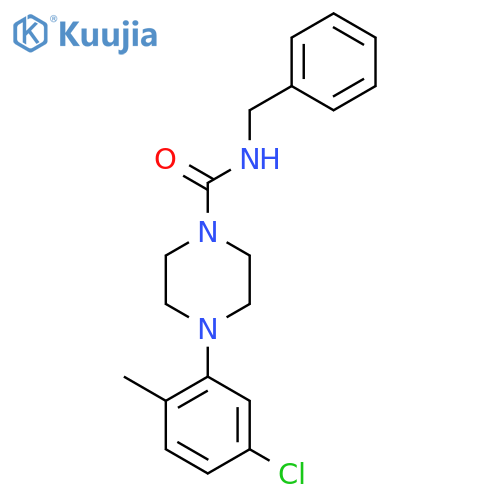 N-Benzyl-4-(5-chloro-2-methylphenyl)piperazine-1-carboxamide structure