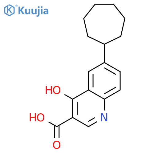 3-Quinolinecarboxylic acid, 6-cycloheptyl-4-hydroxy- structure