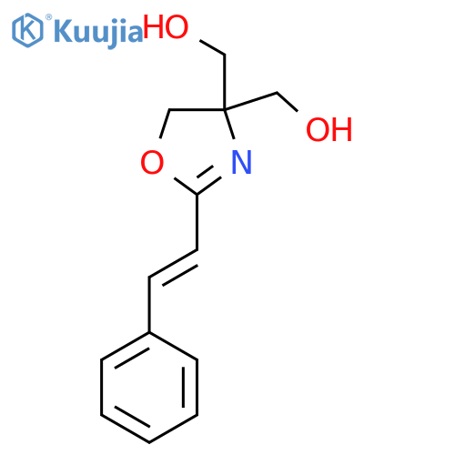 {2-(E)-2-Phenylvinyl-4,5-dihydro-1,3-oxazole-4,4-diyl}dimethanol structure