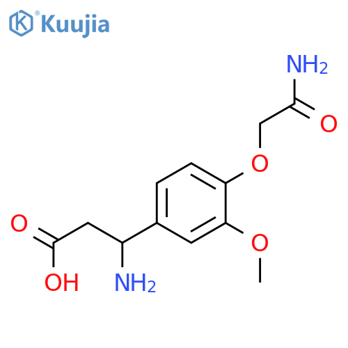 3-Amino-3-(4-(2-amino-2-oxoethoxy)-3-methoxyphenyl)propanoic acid structure