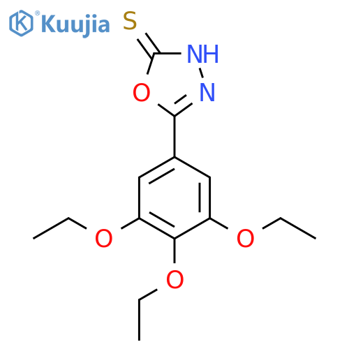 5-(3,4,5-Triethoxyphenyl)-1,3,4-oxadiazole-2-thiol structure