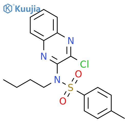 N-butyl-N-(3-chloroquinoxalin-2-yl)-4-methylbenzene-1-sulfonamide structure