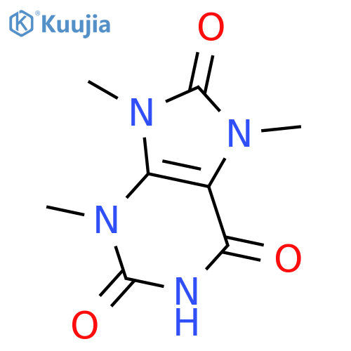1H-Purine-2,6,8(3H)-trione,7,9-dihydro-3,7,9-trimethyl- structure