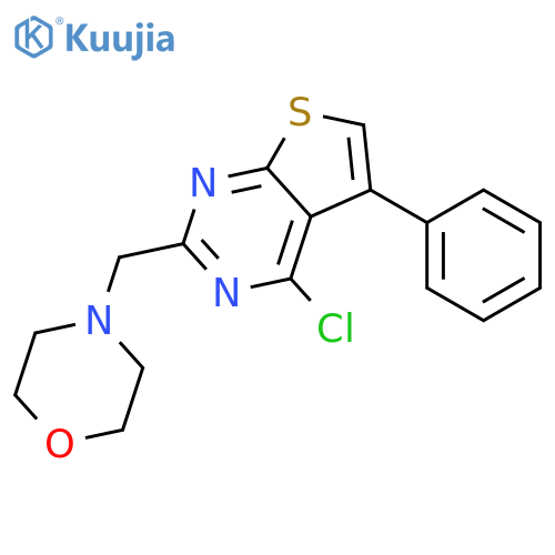 4-({4-chloro-5-phenylthieno2,3-dpyrimidin-2-yl}methyl)morpholine structure