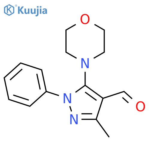 3-Methyl-5-morpholin-4-YL-1-phenyl-1H-pyrazole-4-carbaldehyde structure