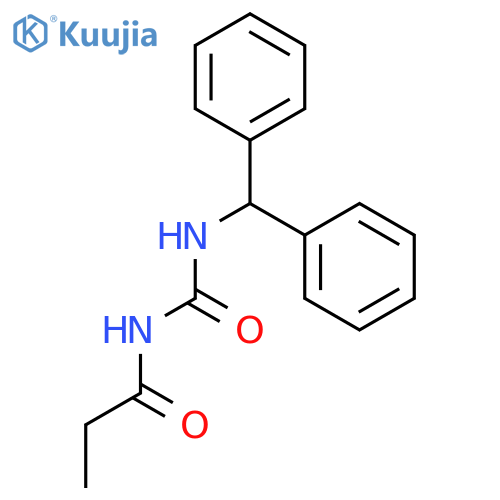 N-(benzhydrylcarbamoyl)propanamide structure