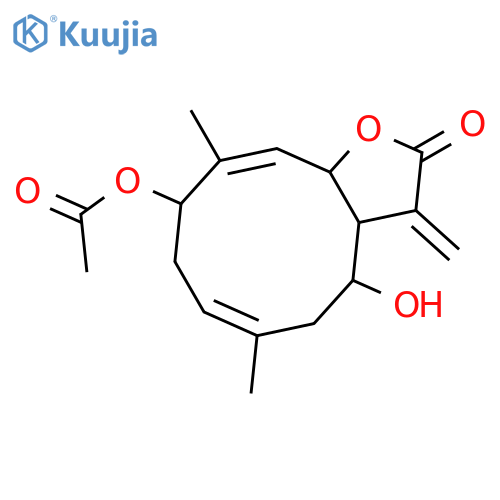 Cyclodeca[b]furan-2(3H)-one,9-(acetyloxy)-3a,4,5,8,9,11a-hexahydro-4-hydroxy-6,10-dimethyl-3-methylene-,(3aR,4R,6E,9R,10Z,11aR)- structure