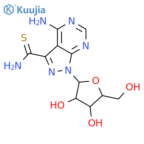 4-amino-1-[3,4-dihydroxy-5-(hydroxymethyl)oxolan-2-yl]pyrazolo[3,4-d]pyrimidine-3-carbothioamide structure