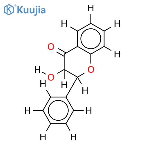 (2R,3R)-form-2,3-Dihydro-3-hydroxy-2-phenyl-4H-1-benzopyran-4-one structure