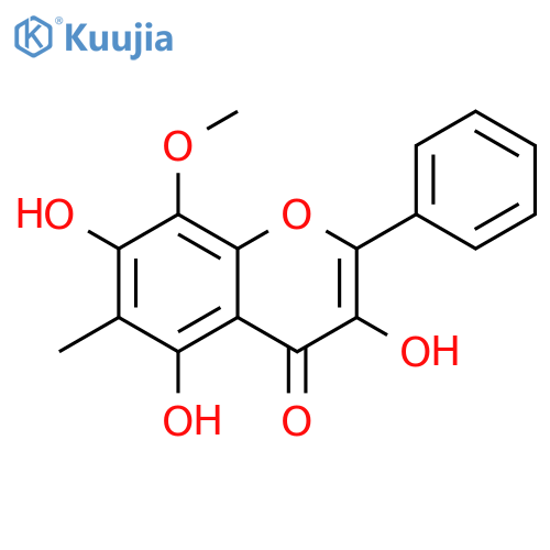 8-methoxy-6-C-methyl-5,7-dihydroxyflavonol structure