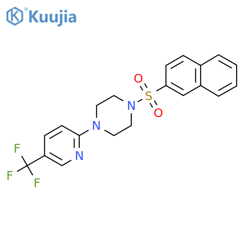 1-(2-Naphthylsulfonyl)-4-(5-(trifluoromethyl)(2-pyridyl))piperazine structure