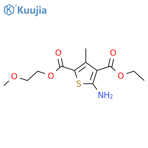 4-Ethyl 2-(2-methoxyethyl) 5-amino-3-methylthiophene-2,4-dicarboxylate structure