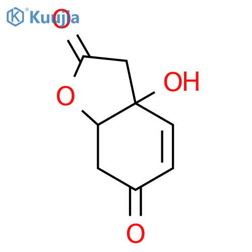 1-Oxo-4-hydroxy-2-en-4-ethylcyclohexa-5,8-olide structure