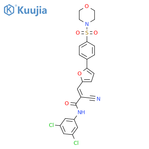 (E)-2-cyano-N-(3,5-dichlorophenyl)-3-[5-(4-morpholin-4-ylsulfonylphenyl)furan-2-yl]prop-2-enamide structure