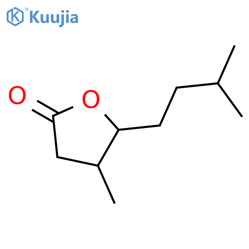 2(3H)-Furanone,dihydro-4-methyl-5-(3-methylbutyl)- structure