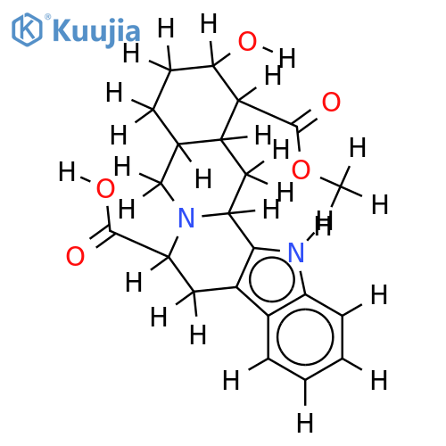 17-hydroxy-yohimbane-5,16-dicarboxylic acid 16-methyl ester structure