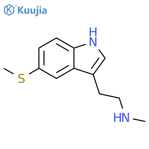 N-methyl-2-[5-(methylsulfanyl)-1H-indol-3-yl]ethanamine structure