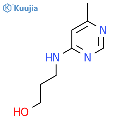 3-[(6-Methylpyrimidin-4-yl)amino]propan-1-ol structure