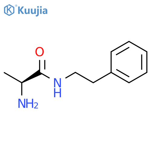 (2S)-2-amino-N-(2-phenylethyl)propanamide structure