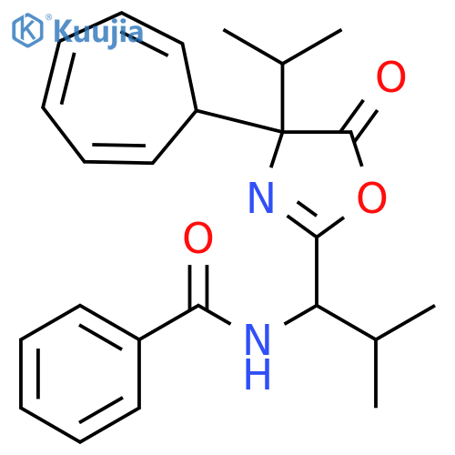 Benzamide,N-[1-[4-(2,4,6-cycloheptatrien-1-yl)-4,5-dihydro-4-(1-methylethyl)-5-oxo-2-oxazolyl]-2-methylpropyl]- structure