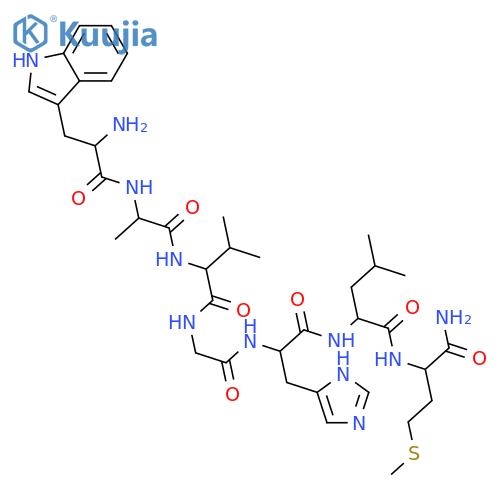 Bombesin (8-14) acetate salt H-Trp-Ala-Val-Gly-His-Leu-Met-NH2 acetate salt structure