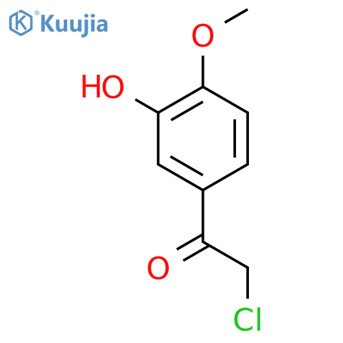 2-chloro-1-(3-hydroxy-4-methoxyphenyl)ethan-1-one structure