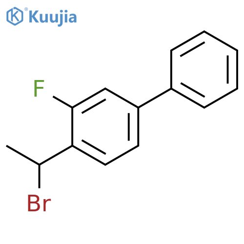 1,1'-BIPHENYL, 4-(1-BROMOETHYL)-3-FLUORO- structure