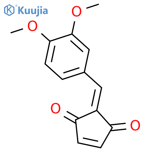 4-Cyclopentene-1,3-dione,2-[(3,4-dimethoxyphenyl)methylene]- structure