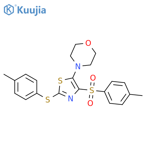 4-4-(4-methylbenzenesulfonyl)-2-(4-methylphenyl)sulfanyl-1,3-thiazol-5-ylmorpholine structure