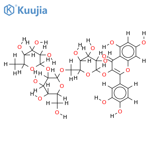 3-O-[alpha-L-Rhamnopyranosyl(1?2G)gentiobioside]-3,3',4',5,7-Pentahydroxyflavone structure