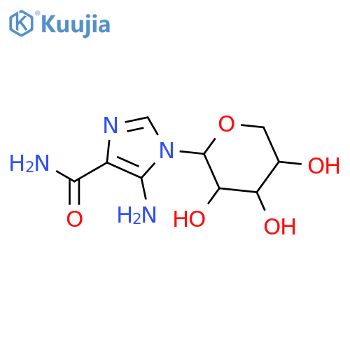 1H-Imidazole-4-carboxamide,5-amino-1-b-D-arabinopyranosyl- (9CI) structure