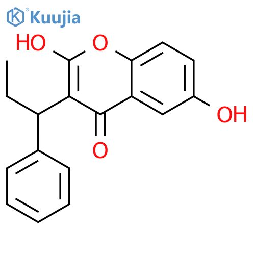 2H-1-Benzopyran-2-one,4,6-dihydroxy-3-(1-phenylpropyl)- structure
